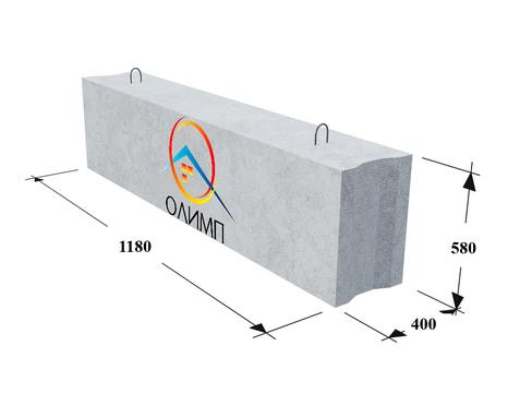 Фундаментный блок стеновой ФБС12.4.6-Т ГОСТ 13579-2018